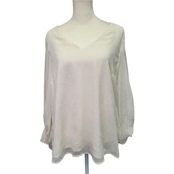 Vince Camuto sheer lined blouse - Picture 1 of 14